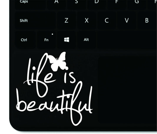 Life is beautiful Laptop Sticker Decal, Car Stickers, Wall Stickers High Quality Vinyl Stickers by Sticker Studio