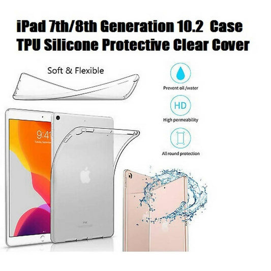 Apple Ipad 7th 8th 9th Generation 10.2 Case Tpu Silicone Protective Clear Cover 2019 2020 2021