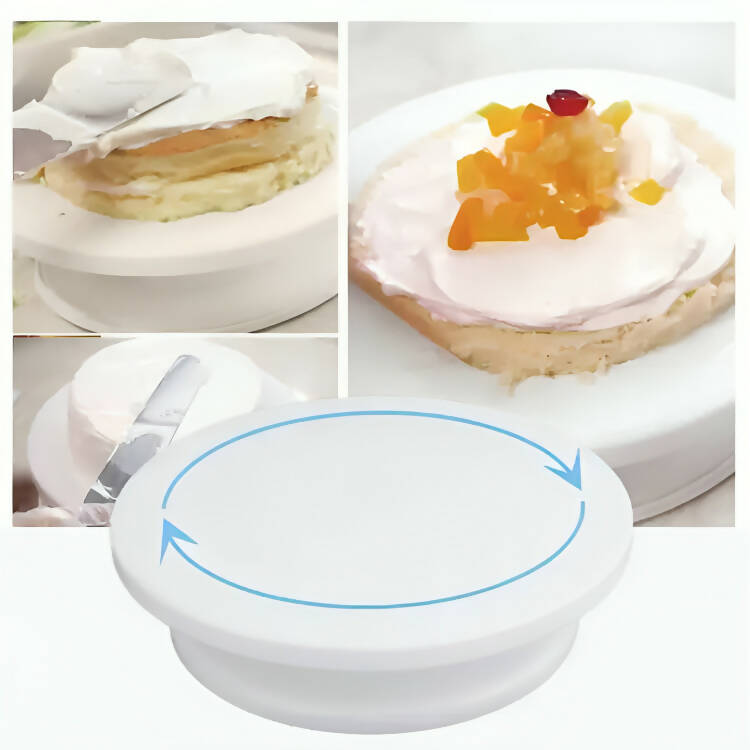 Plastic Cake Turntable Rotating Anti-skid Round Cake Decorating Stand Cake Rotating cake Turn table
