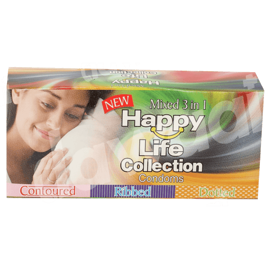 Happy Life Collection Condoms Mixed 3 in 1 - ValueBox