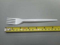 Pack of 100 - Disposable Cutlery Dining Plastic Forks - White