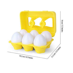 Numbers and Colors Matching Eggs Toy – Set of 6 Eggs - ValueBox