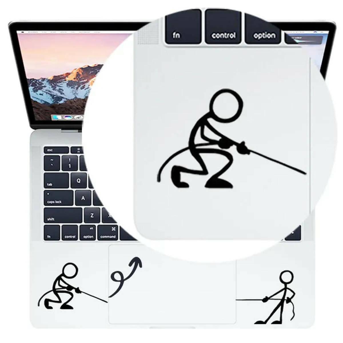 Funny Matchman Decal Skin for Laptop Trackpad Vinyl Sticker ,Matchstick Man Laptop Stickers for Girls and Boys, Car Sticker Window Decals by Sticker Studio - ValueBox