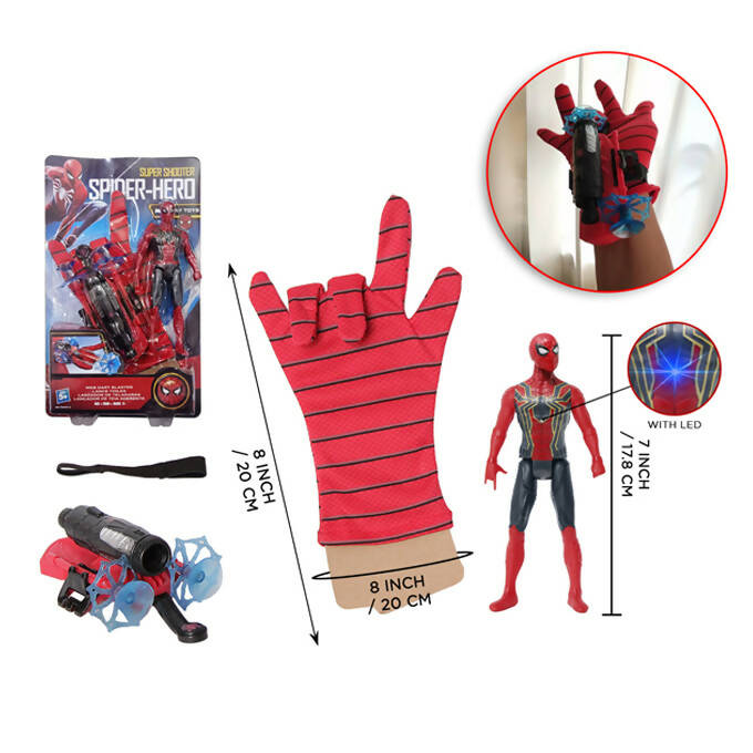 Spiderman Web Dart Shooter Glove with Action Figure Spiderman Toy