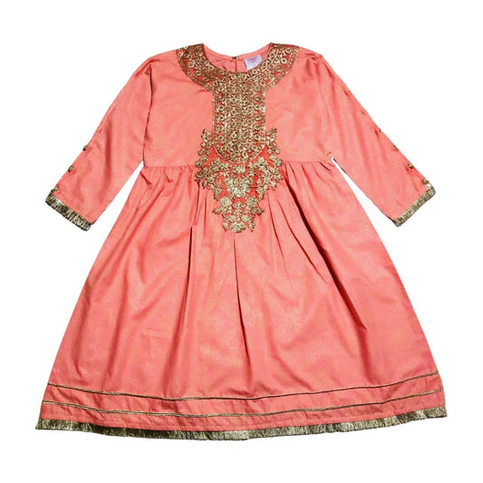 Peach Girls' Kurti