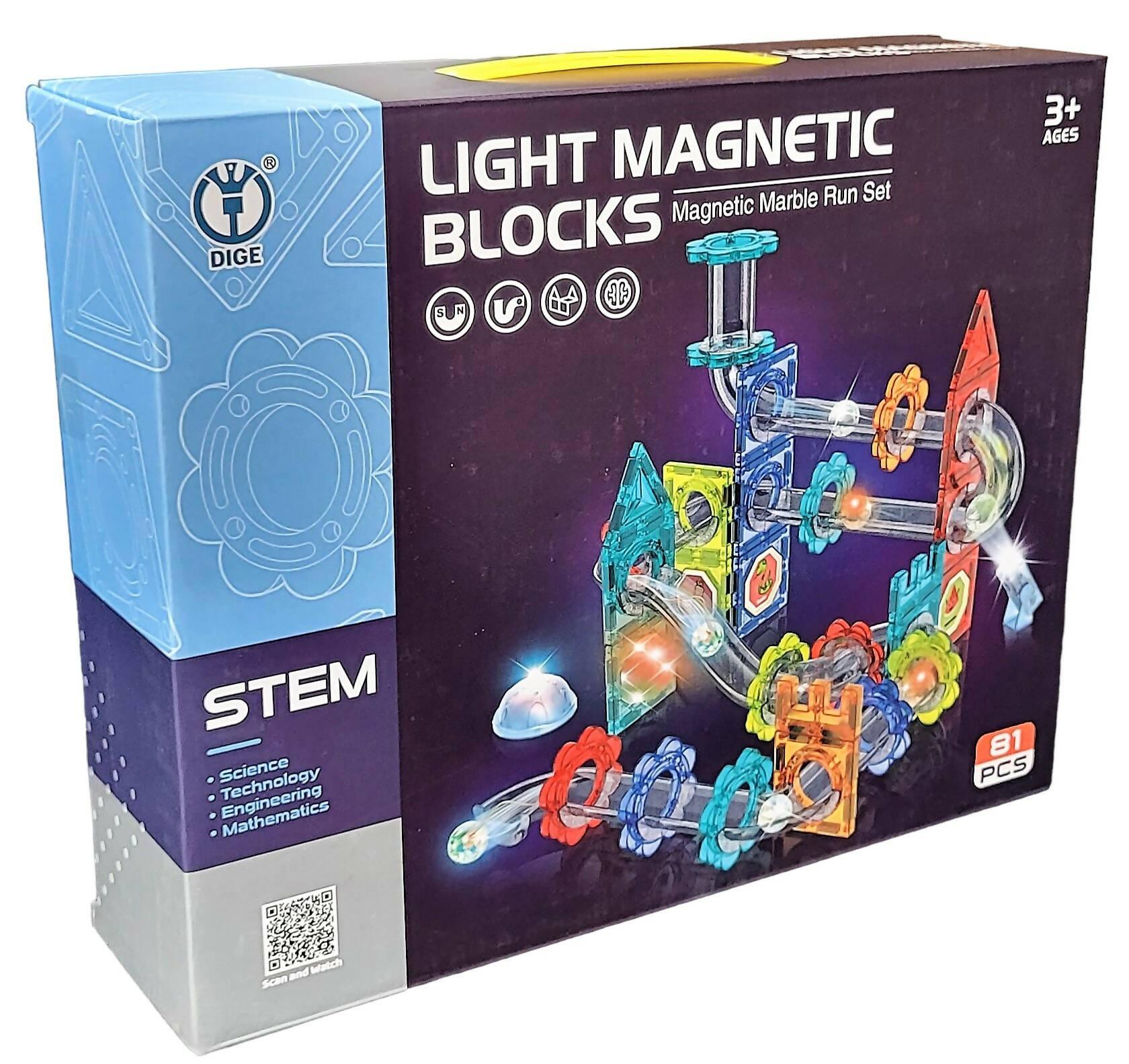 81Pcs Light Magnetic Marble Run Block Set - ValueBox