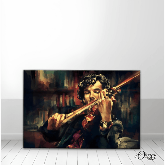 Sherlock Playing Violin | Celebrities Poster Wall Art - ValueBox