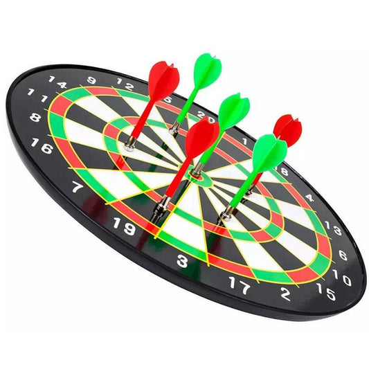 Magnetic Plastic Dart Board Game Set with 6 Darts - ValueBox