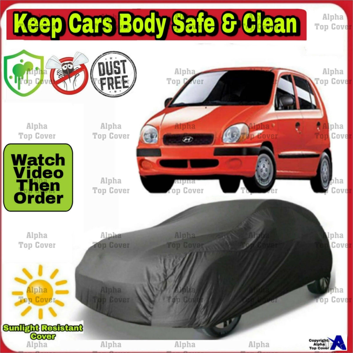 Hyundai Santro ALPHA Car Cover - ValueBox