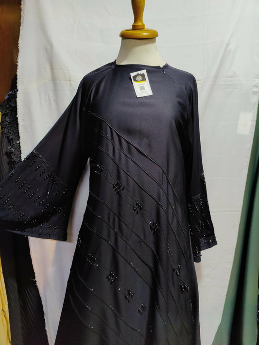 Decorative Bottom Embroidery Abaya