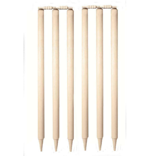 Set of 6 - Cricket Wooden Wickets Stumps For Hard Ball