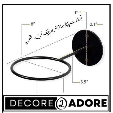 Black Wall Hang Ring Holder for Flower Pot Plant 5 inch - ValueBox