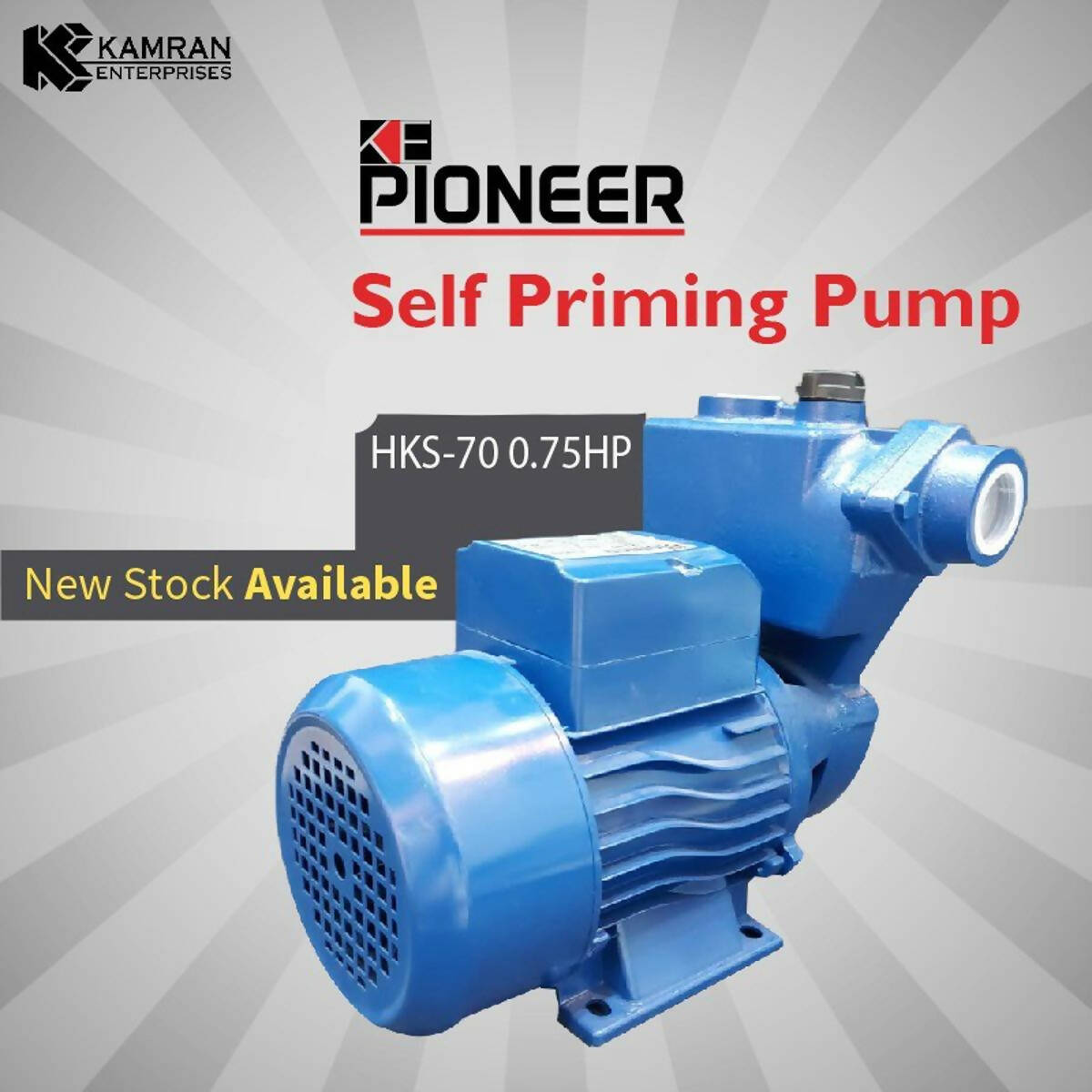Pioneer Hks-70 - Electric Self Priming Water Pump - 0.75hp