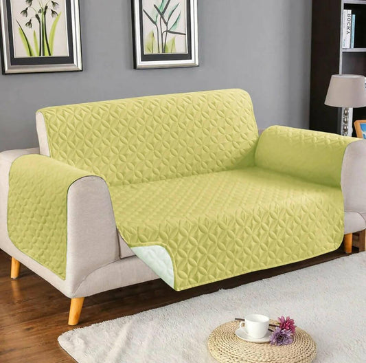 Quilted sofa cover - lemon color - ValueBox