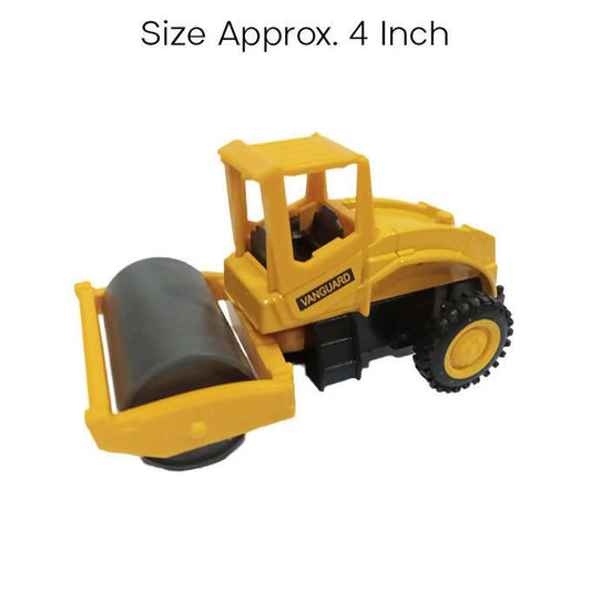 Construction Toys Die Cast 1:87 Scale - Road Roller - Size Approx. 4 inch - Yellow