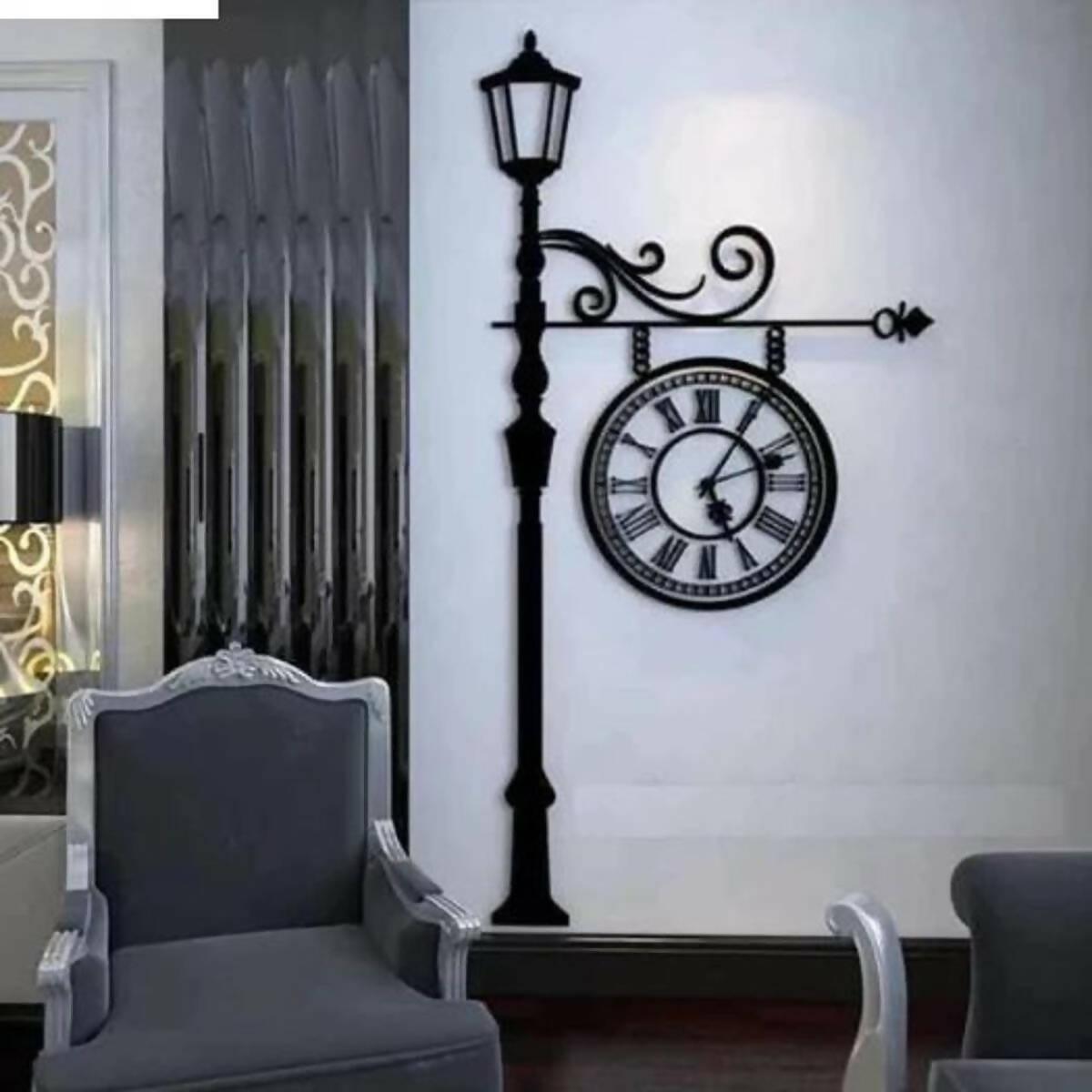 European Wooden Wall Clock Big for Home Decoraton _ Modern Clock - ValueBox