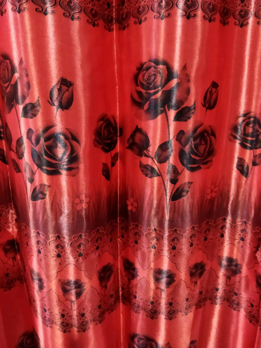 Silk printed curtain