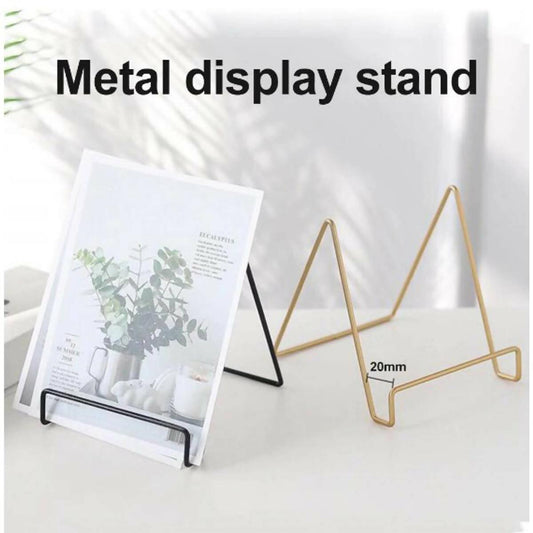 1pc Metal Plate Display Stand Decorative Plate Stand Picture Frame Display
