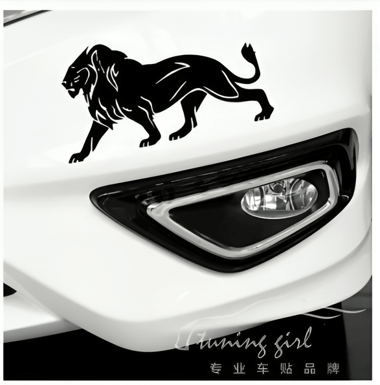 2PCS Car Stickers (BLACK) Lions Running Animals Creative Decals For Tail Windshield Vinyls Auto Tuning Styling 25x13cm Car Stickers Walking Tiger Creative Decals Design Waterproof Auto Tuning Styling Bumper Truck Decal Vinyl car sticker Car acces - ValueBox