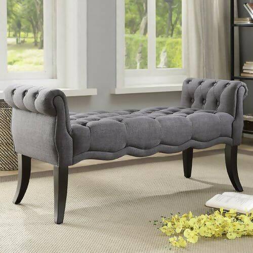 Madison Charcoal Roll Arm Bench