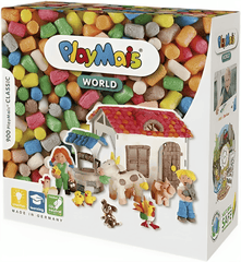 Playmais World Farm Craft Kit for Kids From 5 Years | 850 Colored, Farming Templates & Instructions for Crafting | Stimulates Creativity & Motor Skills | Gift for Girls & Boys | Natural Toy