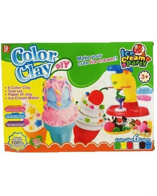 Color Clay - Ice Cream Maker Set - Pretend Playdough.