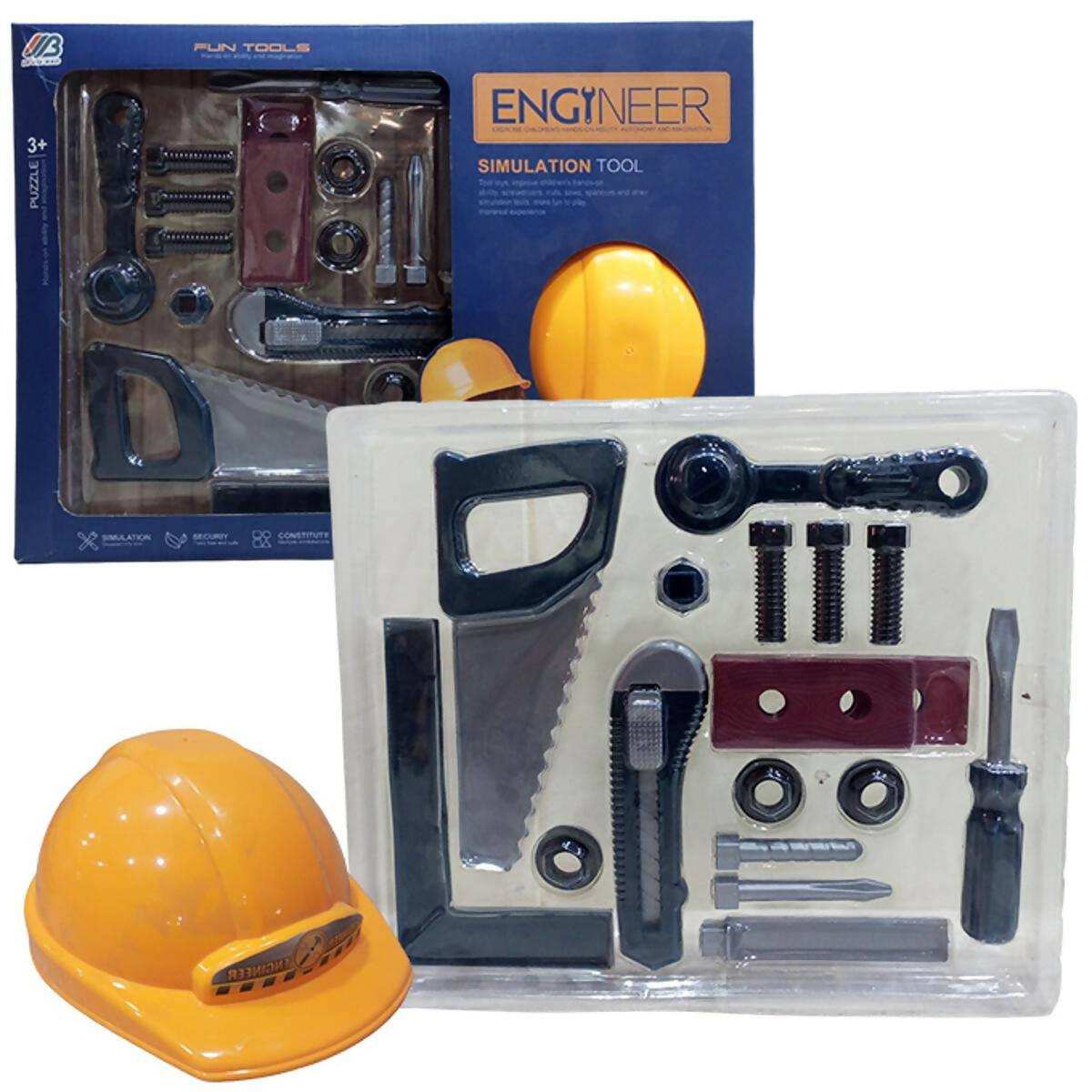 Engineering Workshop Tool kit with Safety Helmet & Construction Equipment's Tools - ValueBox