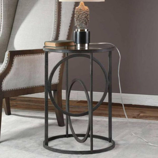 Decore To Adore Customize One Piece 17 1/2″W Textured Aged Black Accent Table-Decoration Table - ValueBox