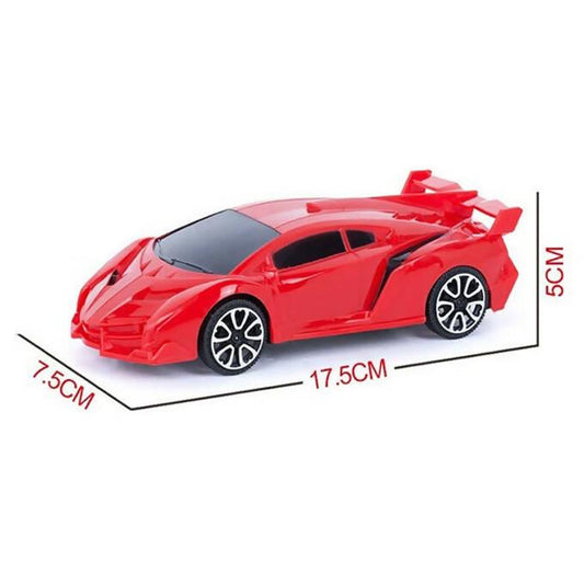 Remote Control 2 Channel Famous Sport Car Radio Control - Assorted Designs - Red - ValueBox