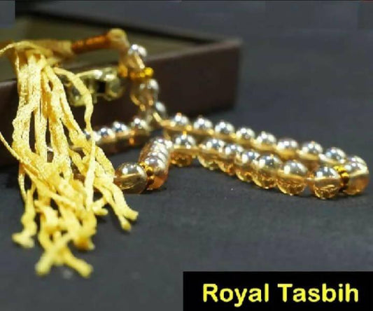 Royal yellow pearl 100 beads tasbeeh