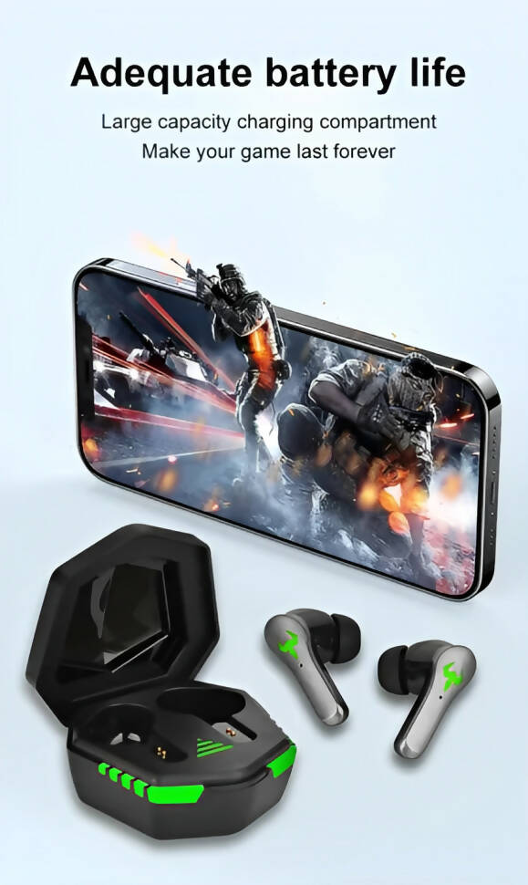 N35 Tws Wireless Ear Buds HIFI Stereo Head phones Noise Canceling Air buds Gaming Headsets Handsfree 9D 5.2v Bluetooth Earphones With Large Capacity Charging Case for PUBG
