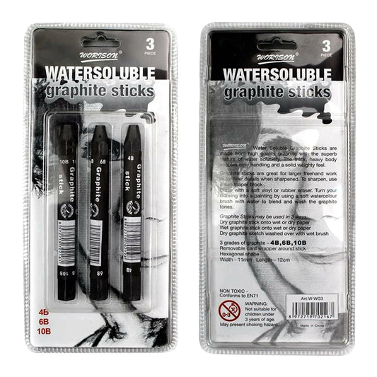 Worison Water Soluble Graphite Stick Pack Of 3