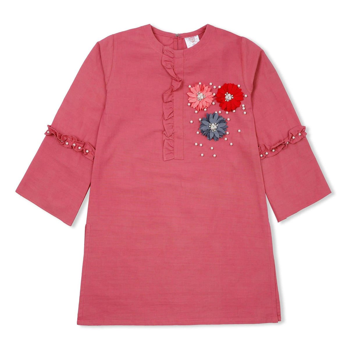 Ruddy Pink Solid Kurti - ValueBox