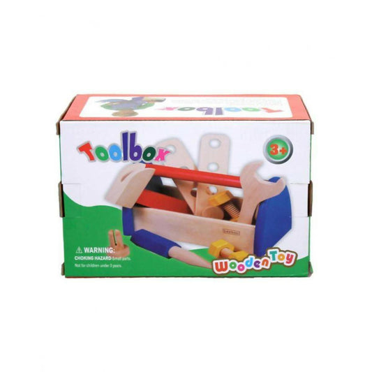 Wooden Toy Toolbox - Multicolor - ValueBox