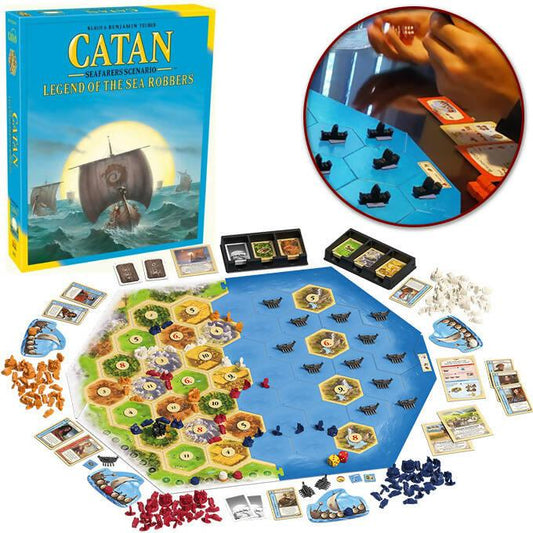 Catan Board Game for Kids - Legend of the Sea Robbers Edition - ValueBox