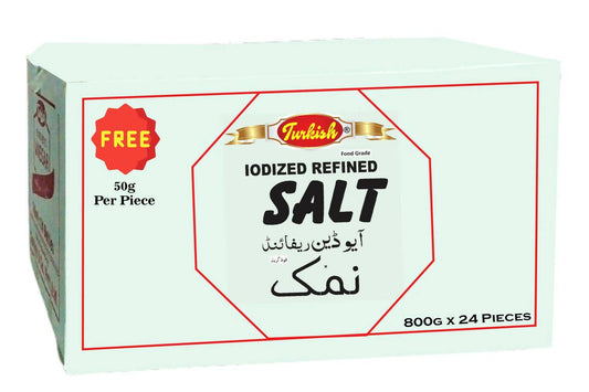 Turkish Iodized Refined Salt | 800g x 24 |50g Extra FREE