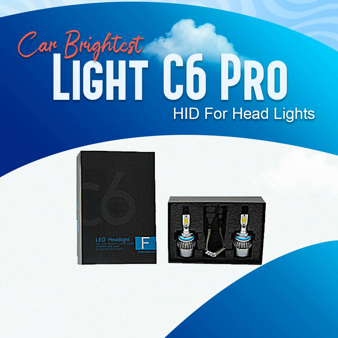 Car Brightest Light C6 Pro LED SMD HID For Head Lights Headlamps | Car Front Light - H4 - Headlamps | Car Front Light - H4