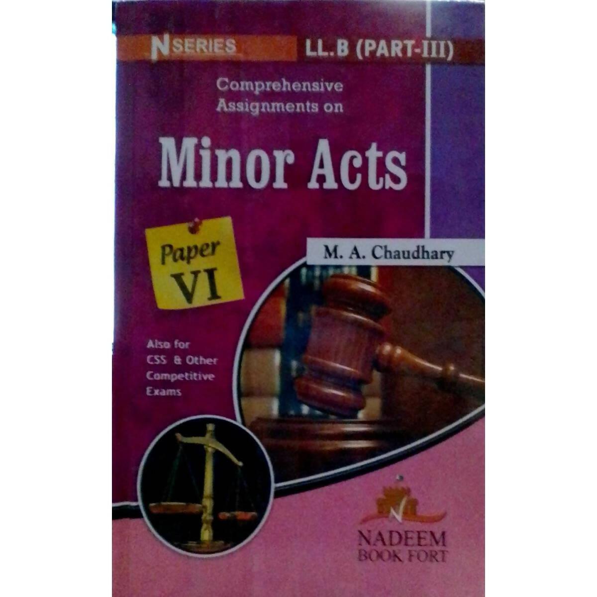 Minor Acts M A Chaudhary LLB - ValueBox