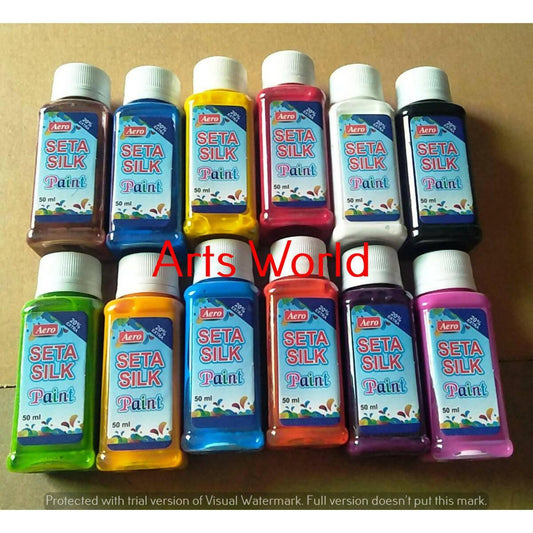 Set Silk Fabric Paints Set of 12 - ValueBox