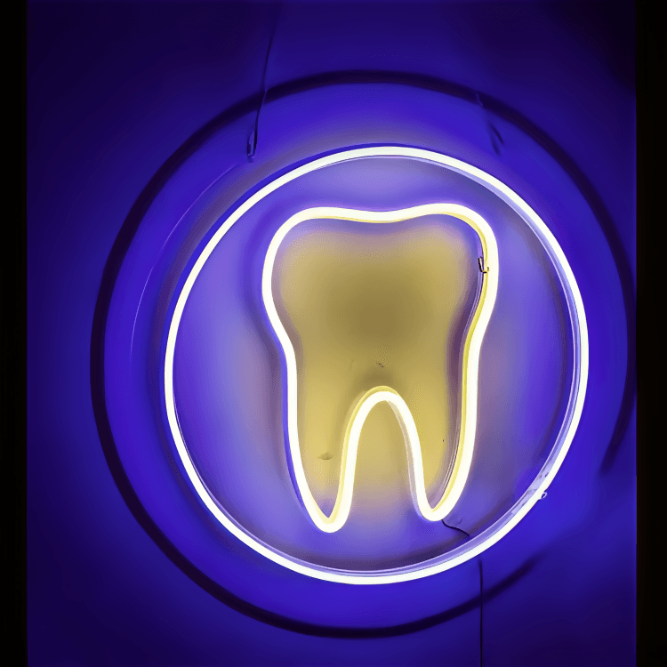 Dentist Teeth Neon Sign Board Glow Neon Light Wall Signboards Led Sign Boards for Shop Restaurant Room Decoration - ValueBox