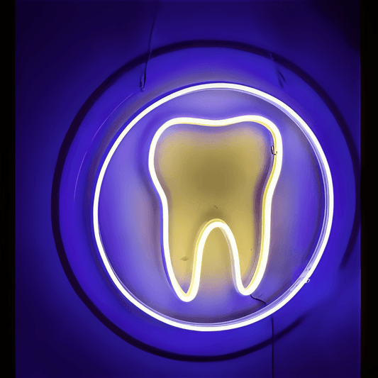 Dentist Teeth Neon Sign Board Glow Neon Light Wall Signboards Led Sign Boards for Shop Restaurant Room Decoration - ValueBox