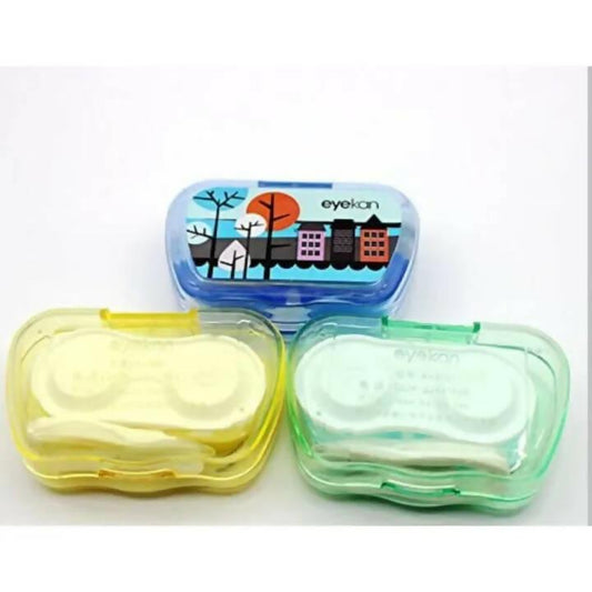 Cute Contact Lens Case Travel Kit with Solution, Applicator and Tweezer - ValueBox