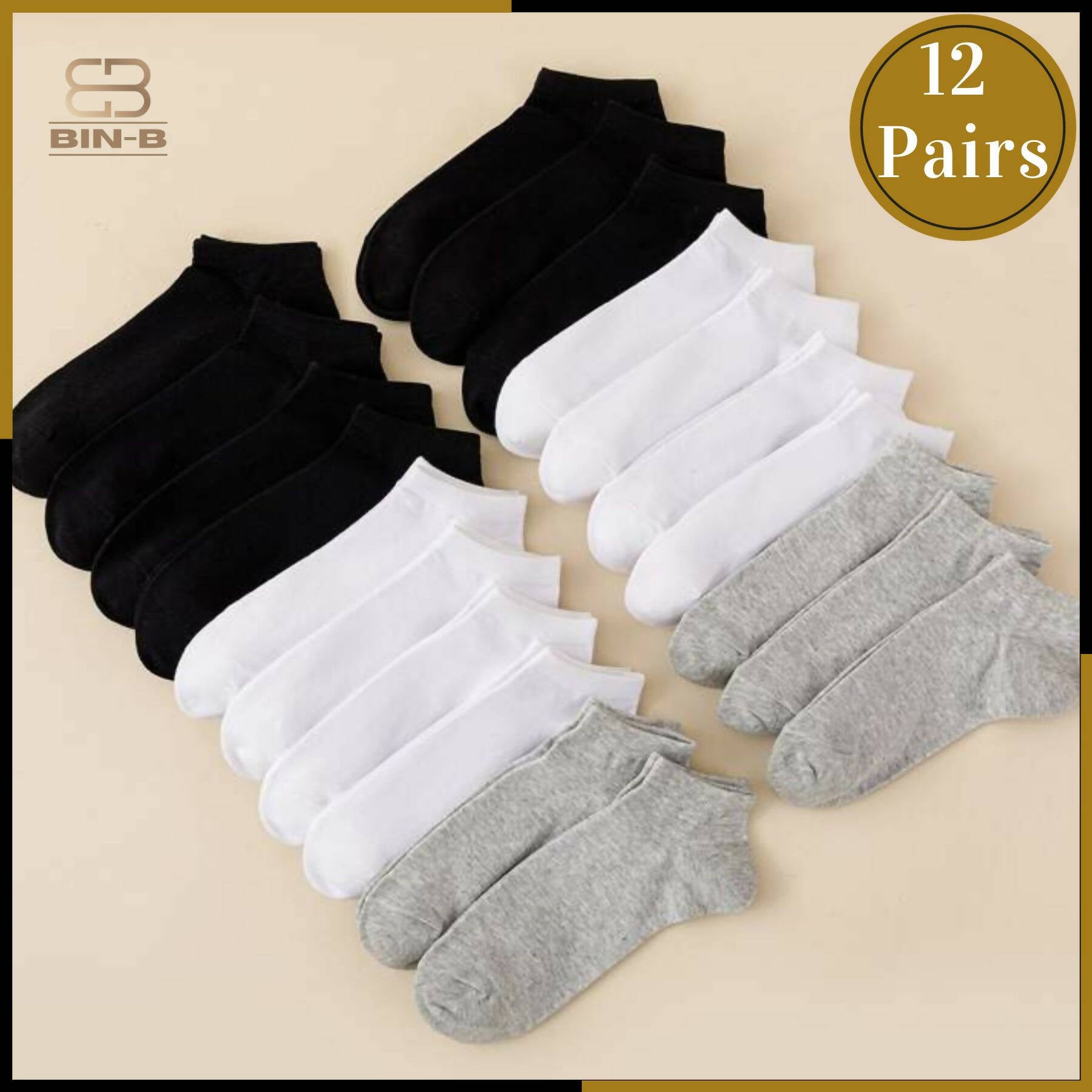 6 Pairs Ankle Socks For Men Women