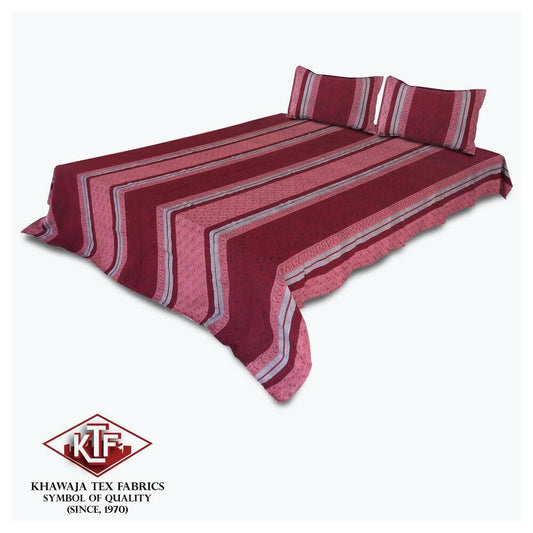 Khawaja King size double bed sheet jacquard traditional hand crafted bed set gultex style multani cotton bed cover with 2 pillow covers A6