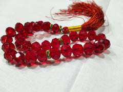 33 beads red crystal tasbeeh - ValueBox