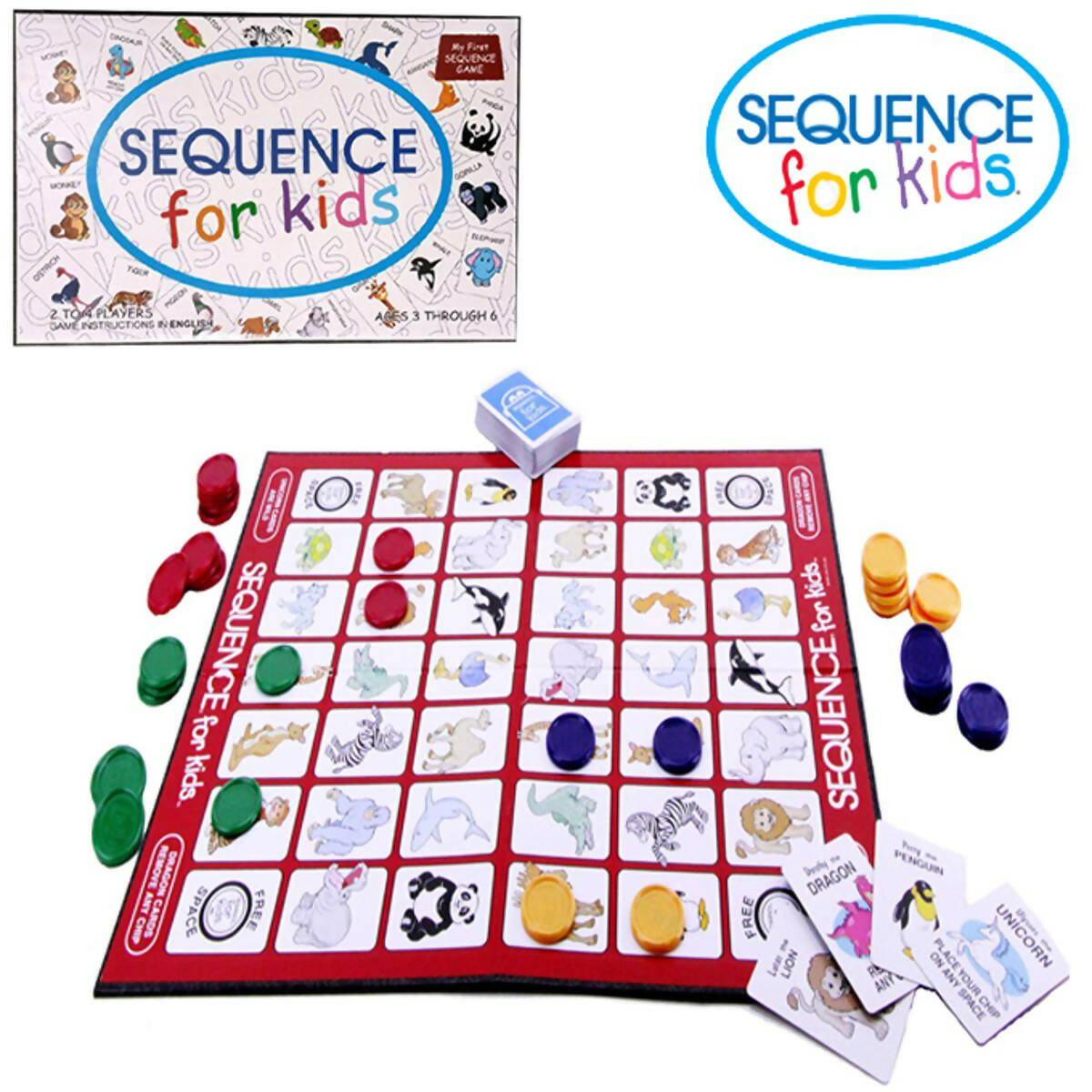 Sequence For Kids Rectangular Box - Board Game For Kids
