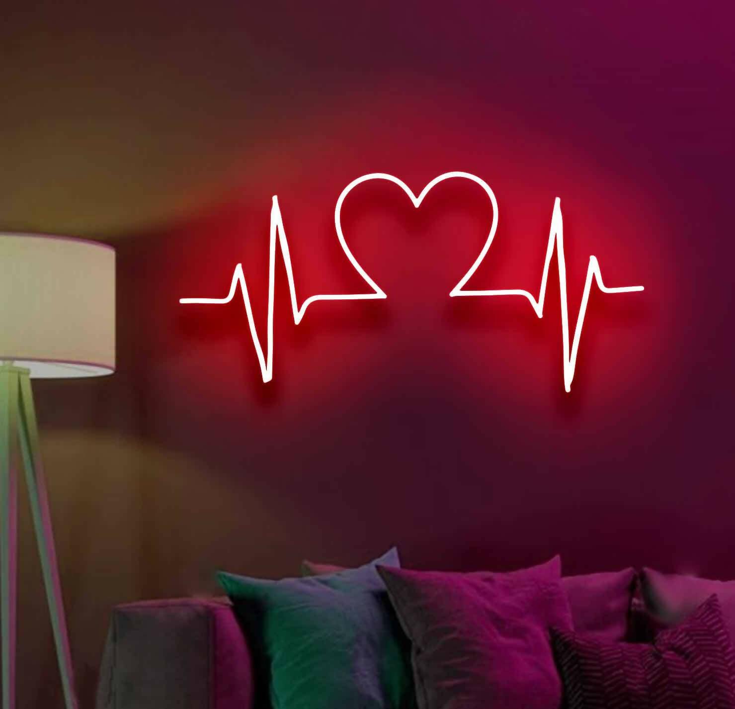 Love Heart Beat Neon Sign - Neon Lights - ValueBox