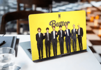 Bts Butters, Music Bts Army Yellow Laptop Skin Vinyl Sticker Decal, 12 13 13.3 14 15 15.4 15.6 Inch Laptop Skin Sticker Cover Art Decal Protector Fits All Laptops - ValueBox