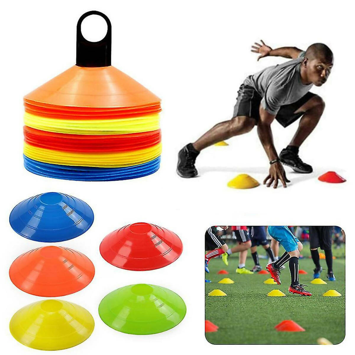 Training Cones Discs Plates Sport Soccer Training Sign Dish Cones Marker Discs