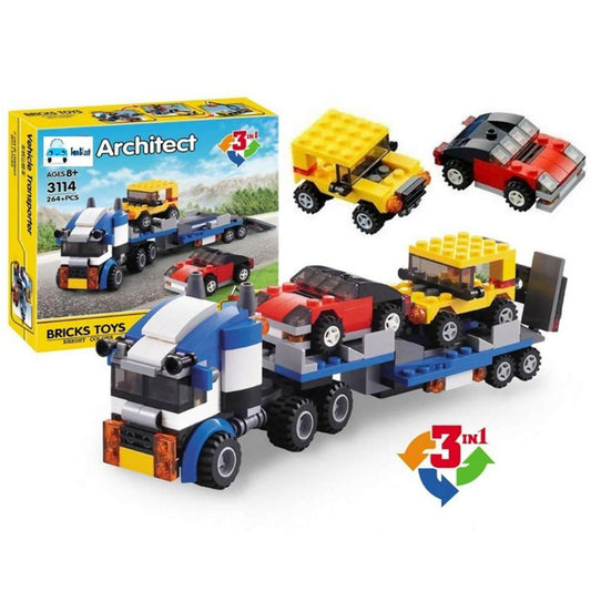 DIY 3 In 1 Building Blocks Bricks Construction Set Toys For Children - ValueBox